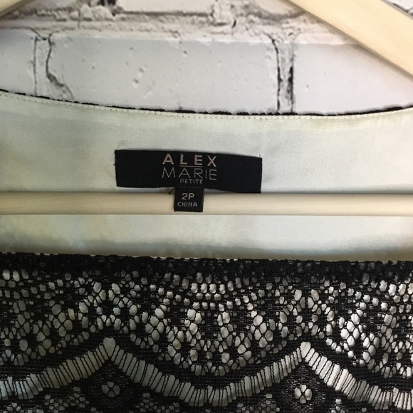 ALEX MARIE BLACK LACE 3/4 LENGTH SLEEVE DRESS 2 - Picture 4 of 6